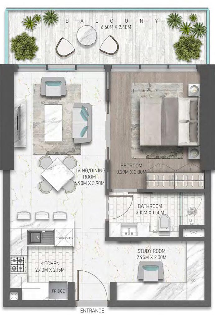 Damac Golf Greens In Damac Hills floor plan