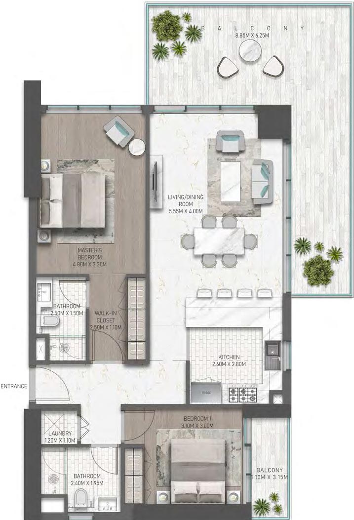 Damac Golf Greens In Damac Hills floor plan