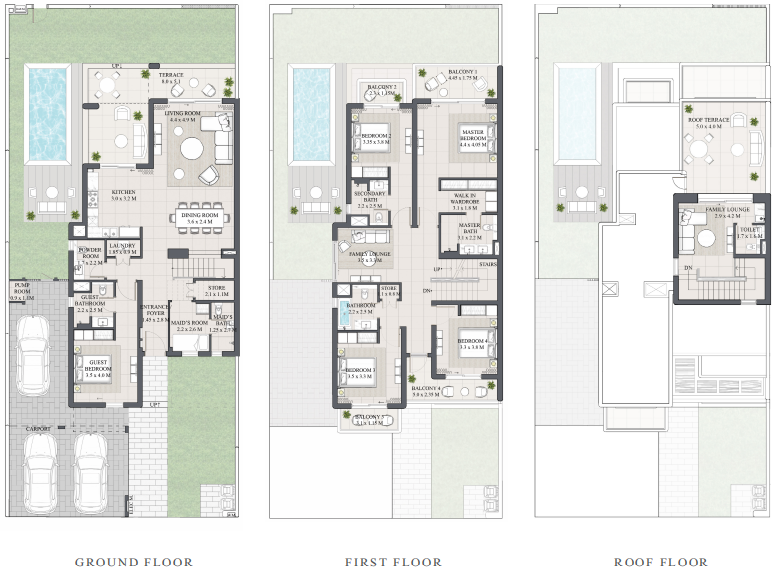 Rivana The Valley By Emaar Twin Villas floor plan