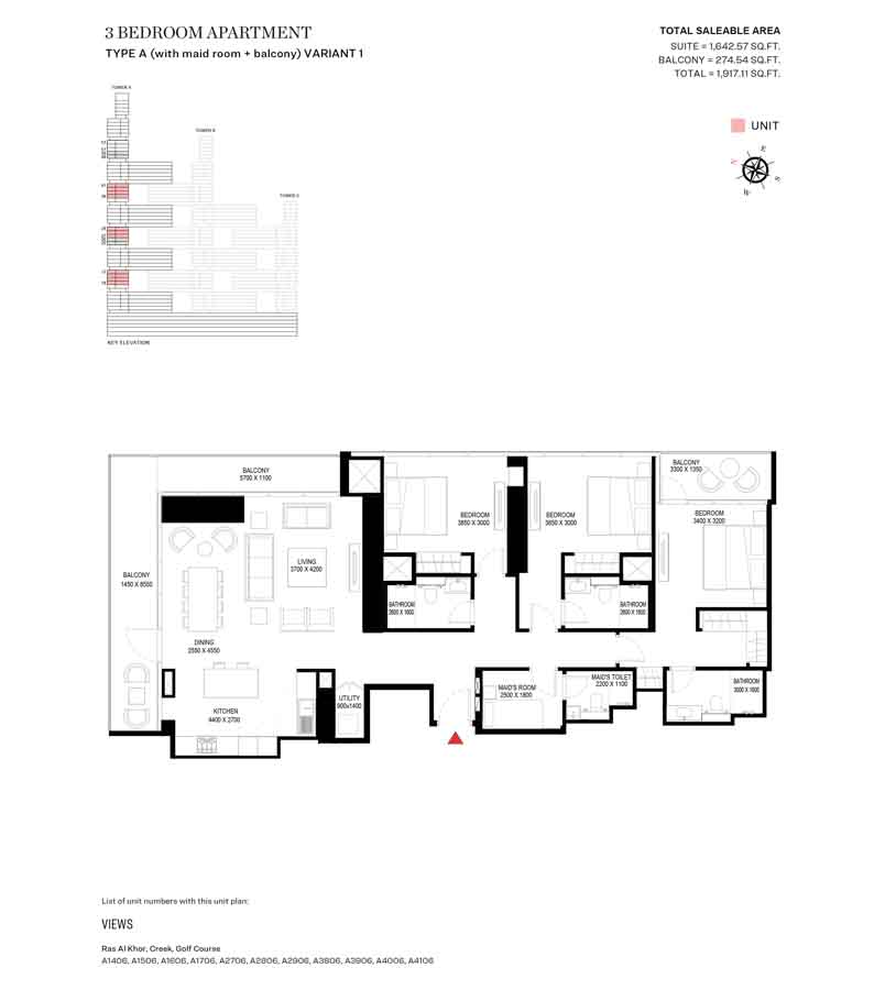 Sobha One floor plan