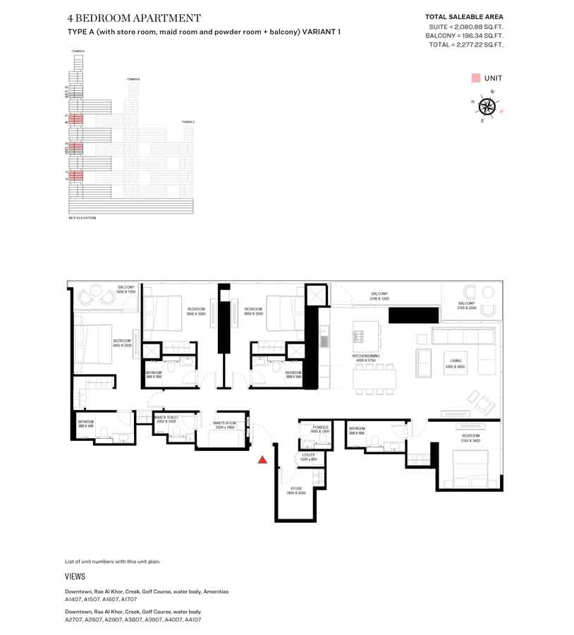 Sobha One floor plan