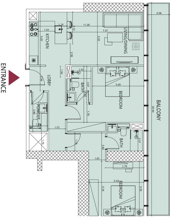 IGO Society House Downtown Dubai floor plan