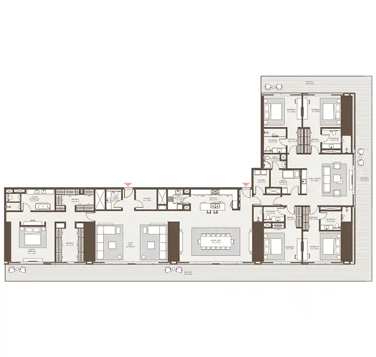 5-Bedrooms Floor Plan